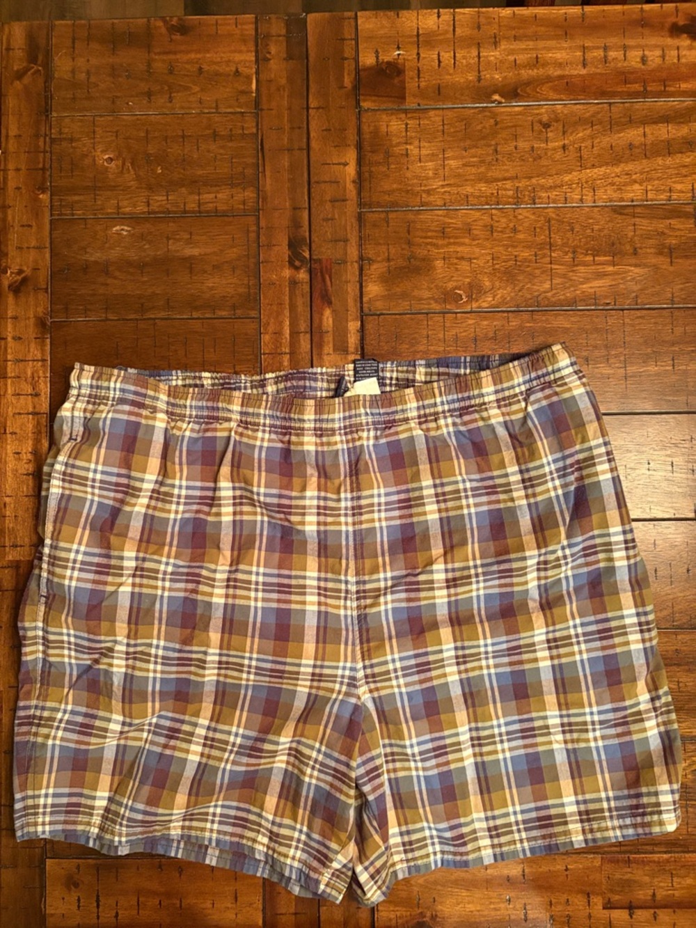Vintage EBTek Plaid Cotton Leisure Shorts Plaid Size L 100% Cotton, Soft, Cool